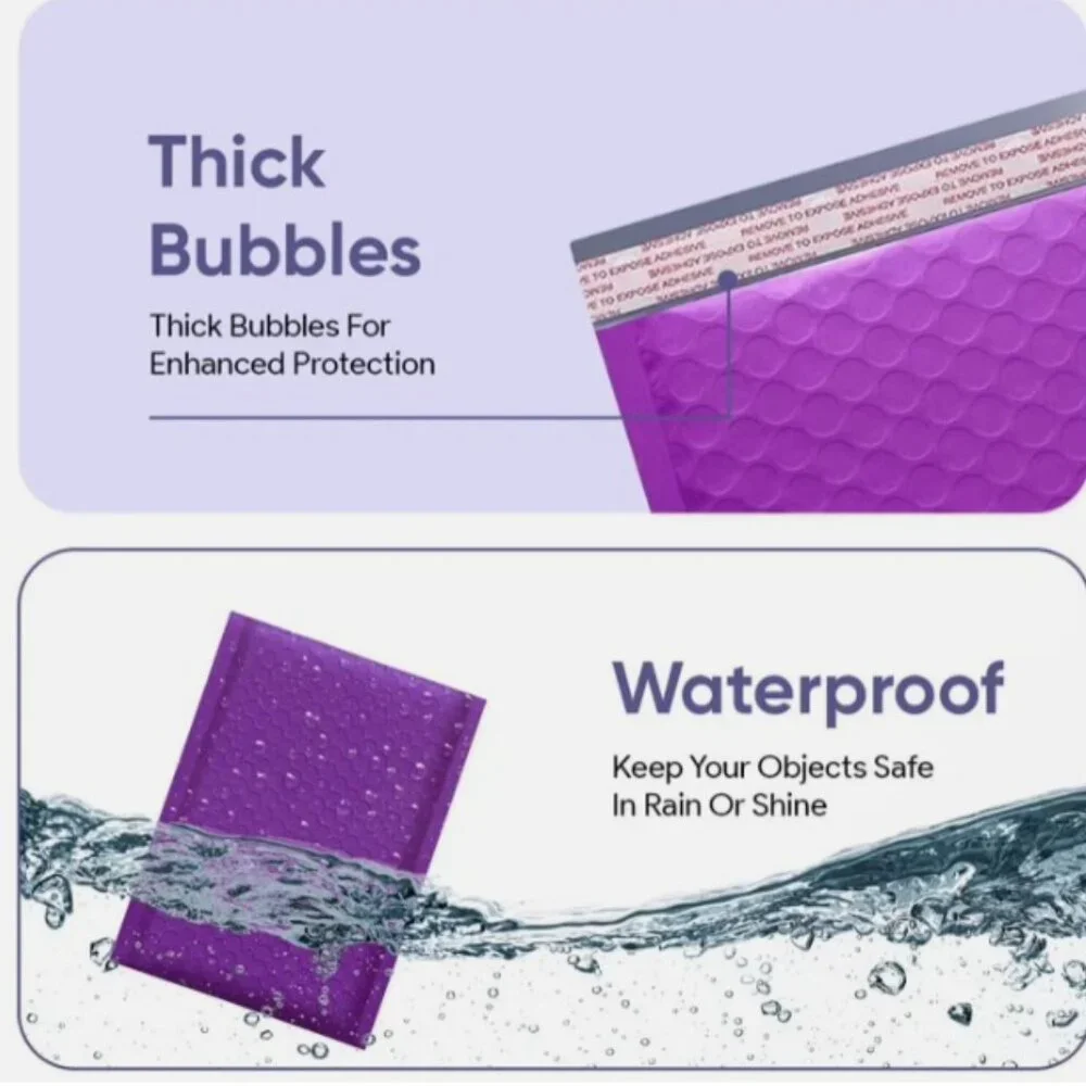 Poly Bubble Mailers,‎ 100-Pack Self-Seal Padded 8x12